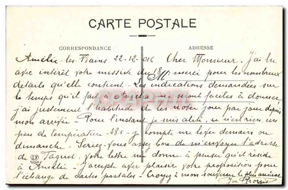 Pálalda, nahe Amélie-les-Bains — Die Kirchentür — Phototypie Labouche Frères, Toulouse, n°227 - Rückseite