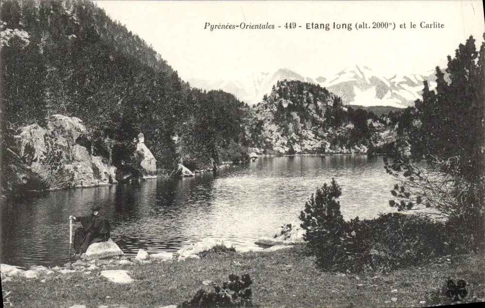 Pirineus-Orientais - 449 - Lago Longo (alt. 2000m) e o Carlite - Frente