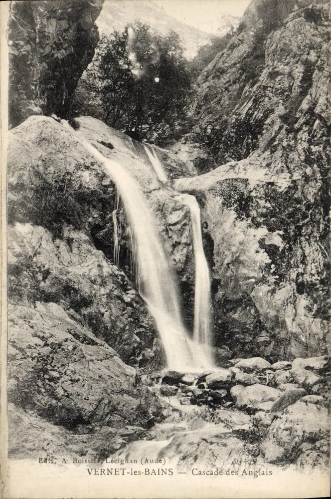 VERNÉT-LES-BAINS — Cachoeira dos Ingleses — Edit. A. Boissier, Lezighan (Aude) - Frente