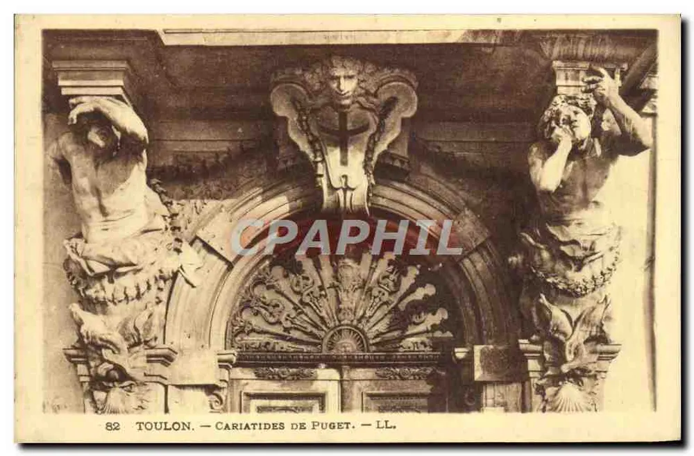 Toulon — Cariatides de Puget — LL. n°82 - Frente