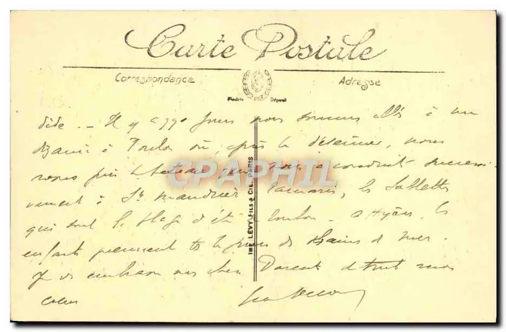 Toulon — Cariatides de Puget — LL. n°82 - Verso