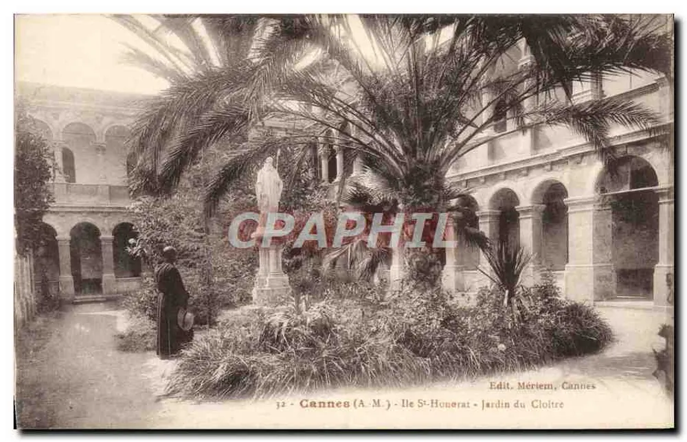 Cannes (A.M.) - Ilha de Saint-Honorat - Jardim do Claustro — Edit. Mériem, Cannes - Frente