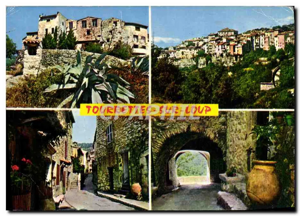 Tourrettes-sur-Loup — vista panorâmica e vielas — Editores S. BERT - 135-52 - Frente