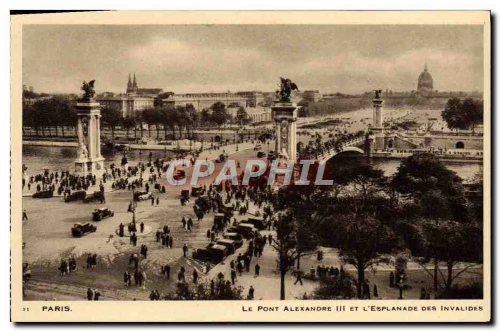 Paris — Le Pont Alexandre III et l'Esplanade des Invalides - Recto