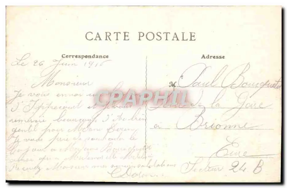 A Igreja de Bryas — Arredores de Saint-Pol — Imp. de L'Abeille de la Ternorse, Boulev. Carnot, St-Pol - Verso