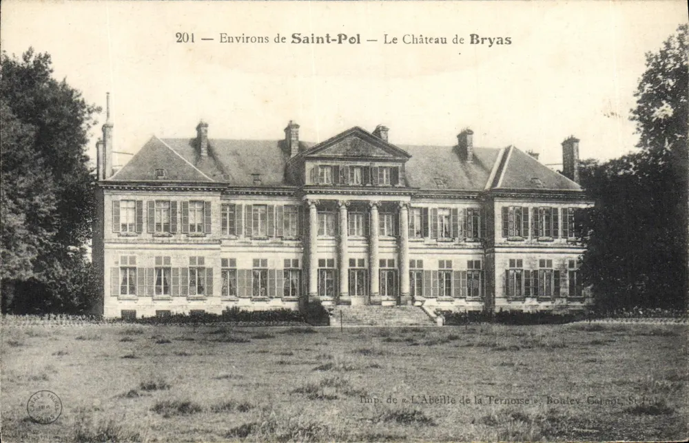 Arredores de Saint-Pol — O Castelo de Bryas — Imp. de L'Abeille de la Ternoise, Boulevy, Carnot, St-Pol - Frente