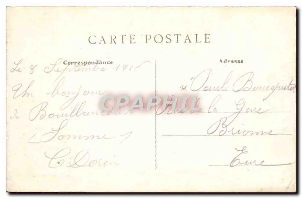 Arredores de Saint-Pol — O Castelo de Bryas — Imp. de L'Abeille de la Ternoise, Boulevy, Carnot, St-Pol - Verso