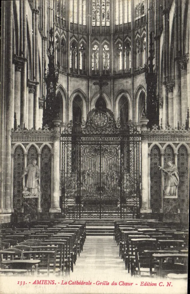 Amiens - De Kathedraal - Trappentrap van het Koor - Uitgave C.N. - Voorkant