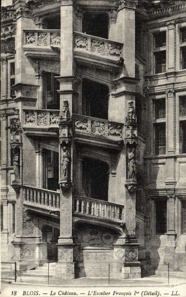 Blois — Das Schloss — Die Treppe François Ier (Detail) — LL. — N° 18 - Vorderseite