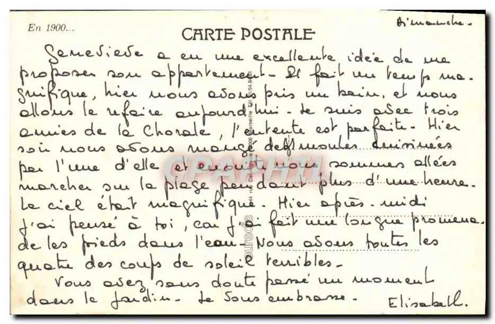VILLERS-sur-MER — Auf der Strand — vlm 9 - Rückseite