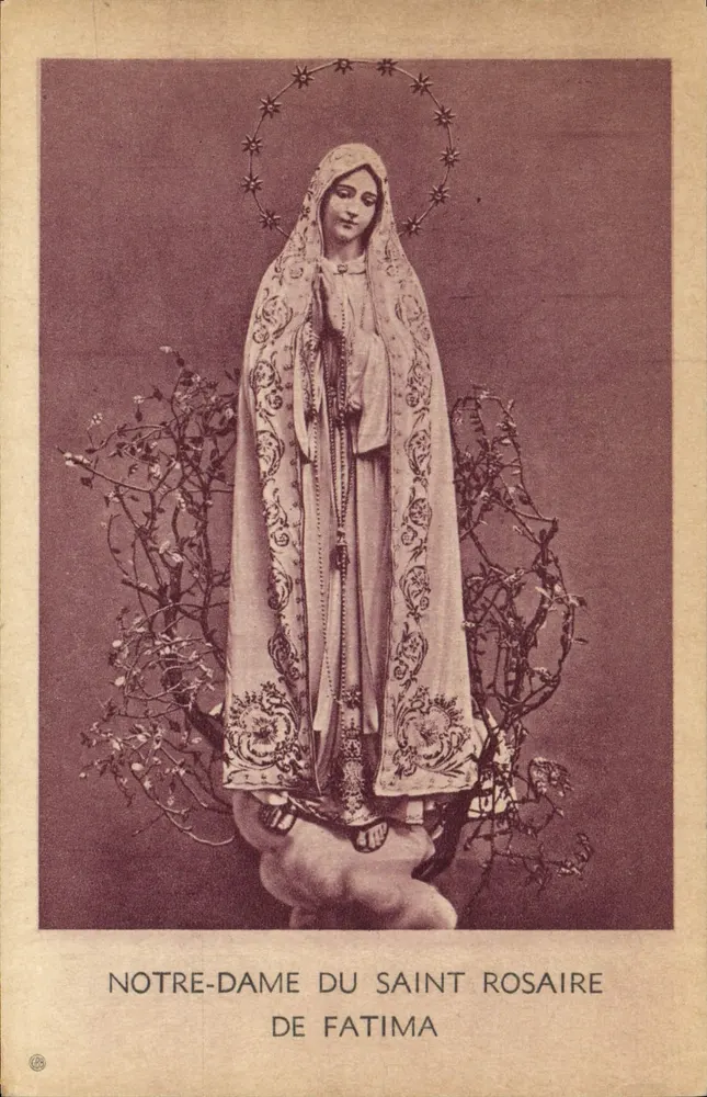 Nossa Senhora do Rosário de Fátima — Impressa na Bélgica - Frente