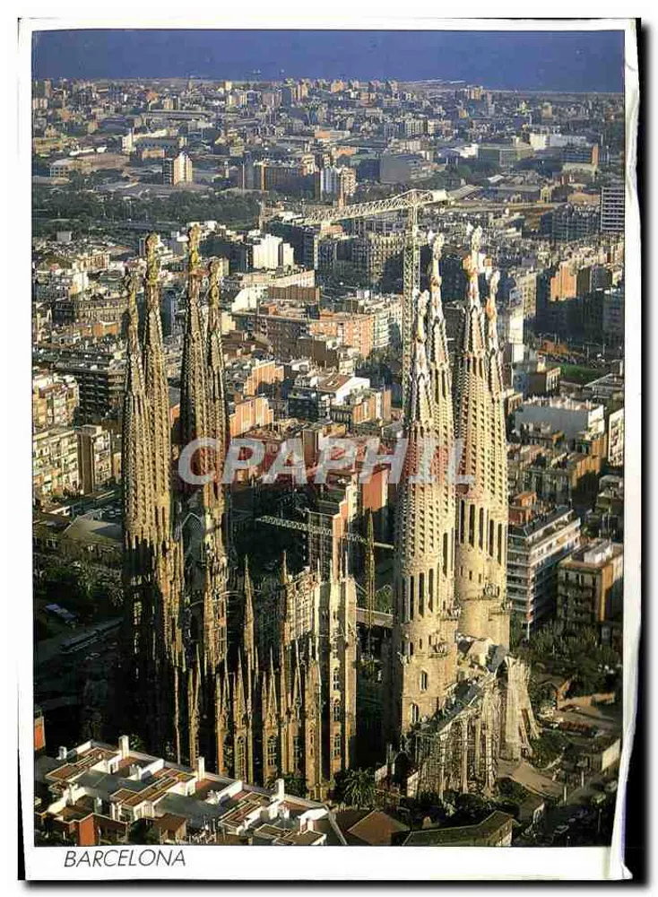 Tempel der Sagrada Familia — Luftaufnahme — Triangle Postals / Foto - TAVISA - Vorderseite