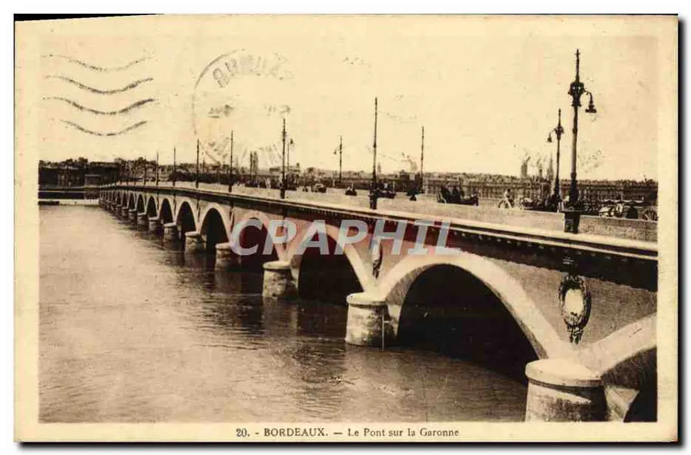 Bordeaux — Die Brücke über die Garonne — Edition « La Cigogne » - Vorderseite