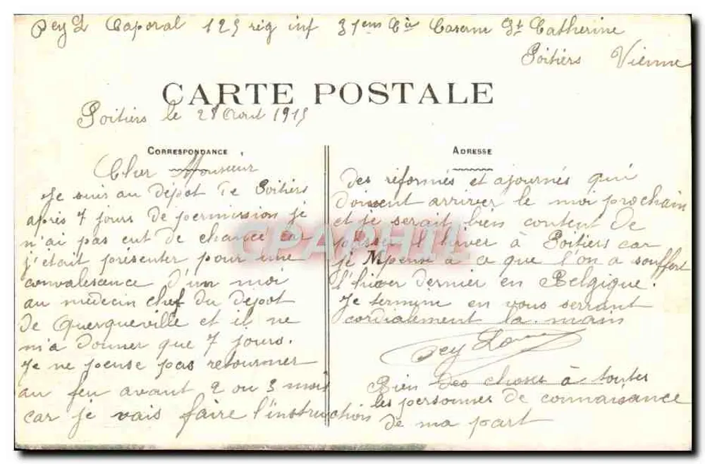 Poitiers - Notre-Dame des Dames und der Viertel Abberville — J.-B. Raymond, Foto, Poitiers - Rückseite