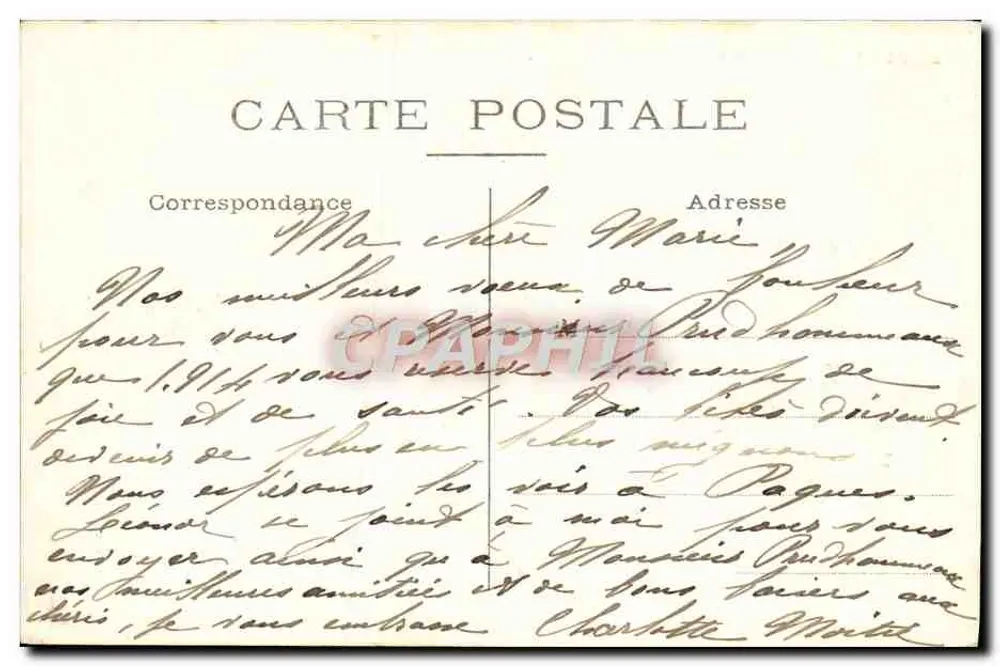 Poitiers — Ansicht vom Boulevard Abboville — Rocher de Coligny — Verlag R.P. - Rückseite