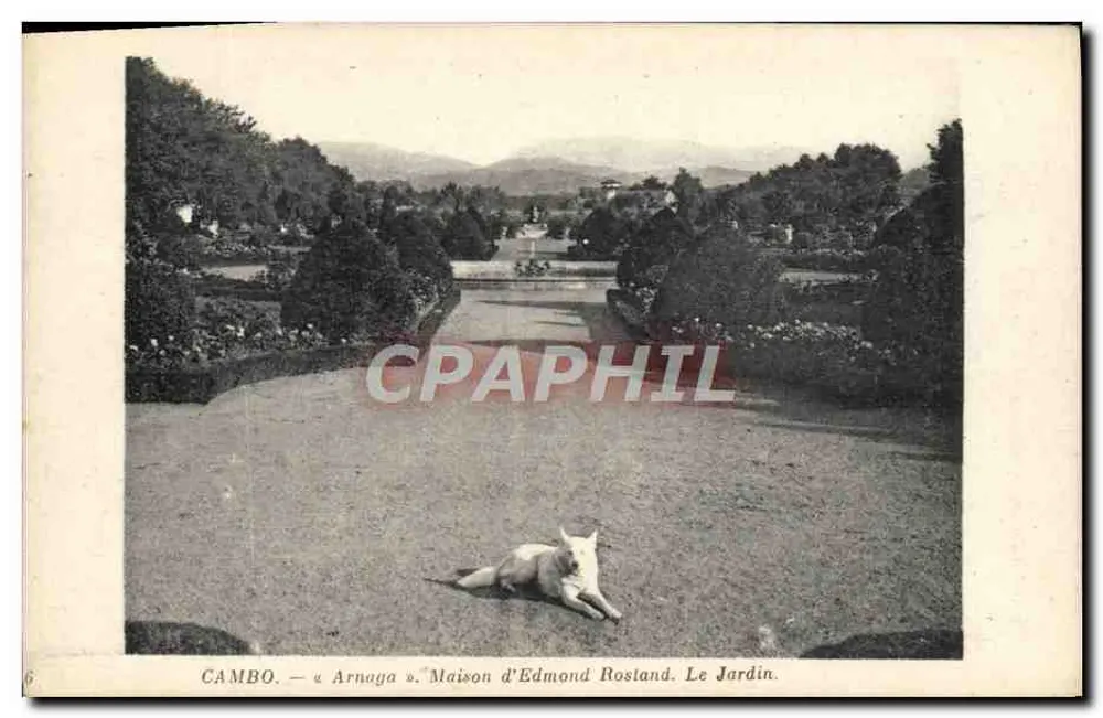 Cambo - « Arnaga » Haus von Edmond Rosland. Der Garten. - Vorderseite