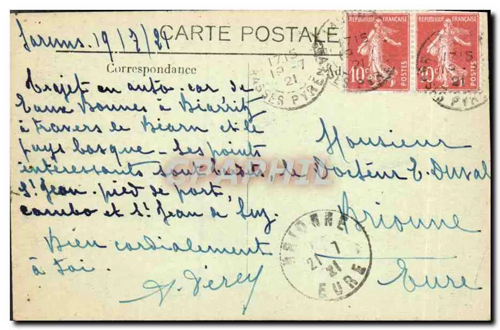 St-Jean-Pied-de-Port — Bords de la Nive — C.C. 61 - Verso
