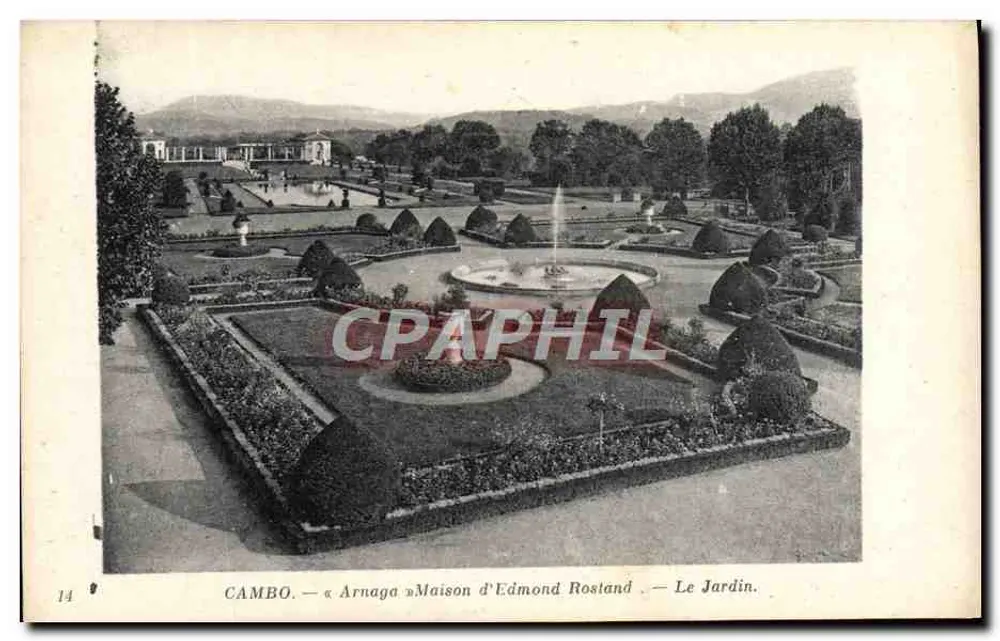 Cambo — « Arnaga » Haus von Edmond Rostand — Der Garten - Vorderseite