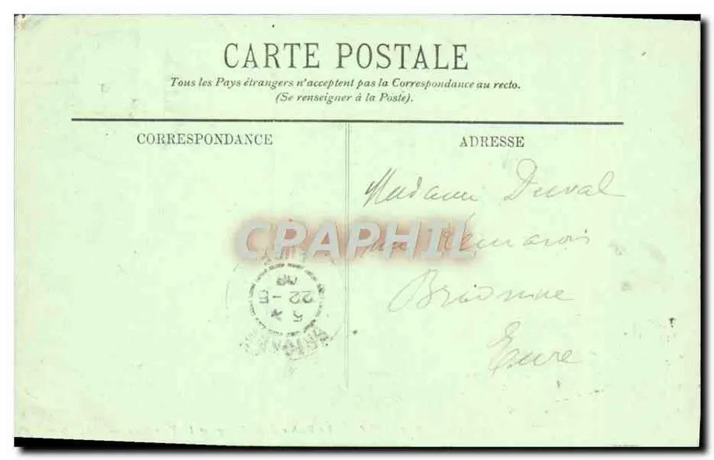 Blarritz — Le Rocher de la Vierge et la Passerelle — LL. - Verso