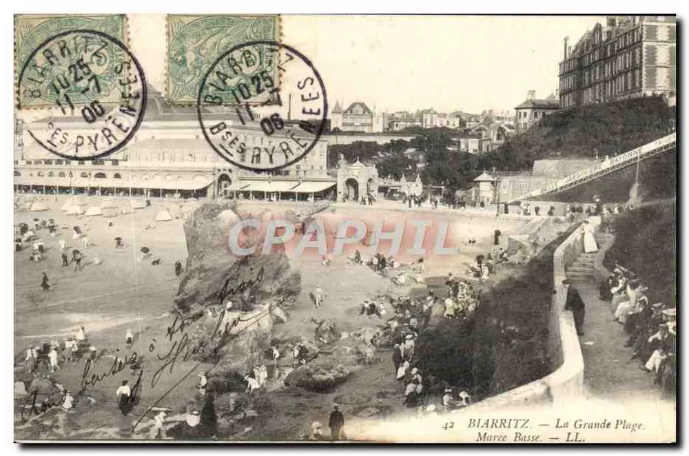 Biarritz — A Grande Praia, Maré Baixa — LL, n°42 - Frente