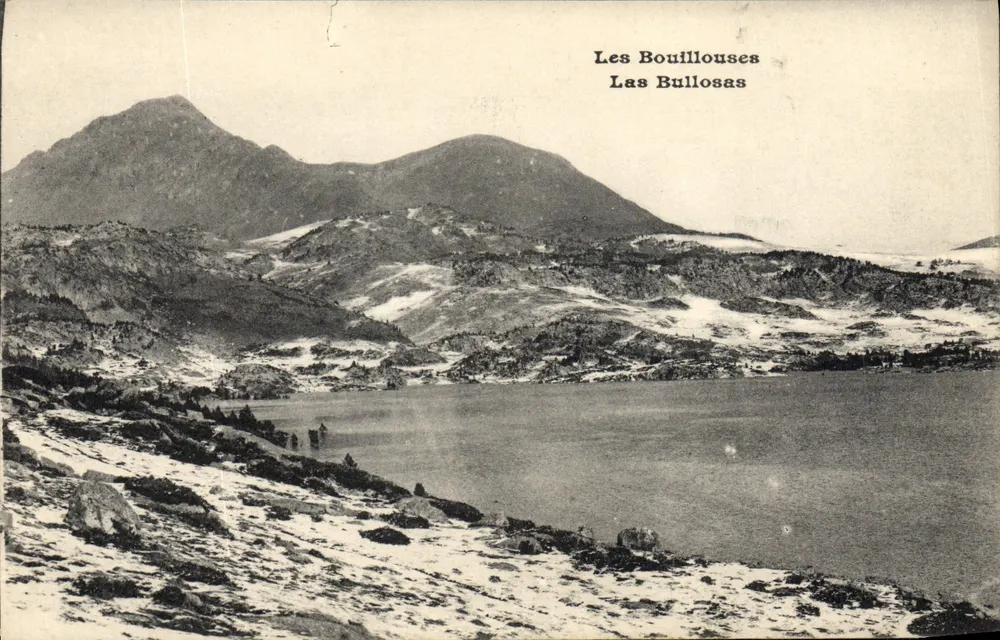 Les Bouillouses — vista lacustre nevada — editor não identificado - Frente
