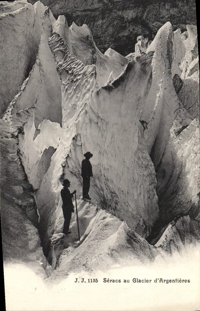Séracs au Glacier d'Argentières — J.J. 1185 — Jaillien Frères, Gonavo - Recto