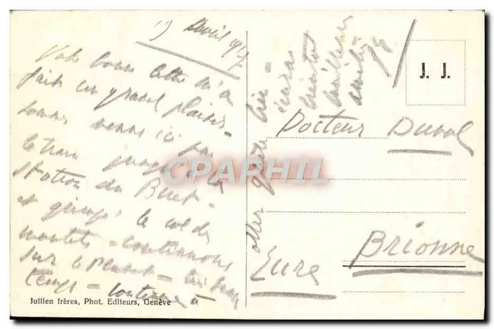 Trélechamp (1417 m) e a Aiguille Verte — J. J. 2789 - Verso
