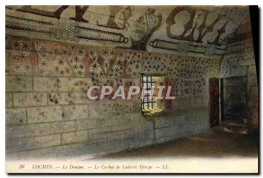 Loches — Der Bergfried — Ludoviks Sforzas Zelle — LL. - Vorderseite