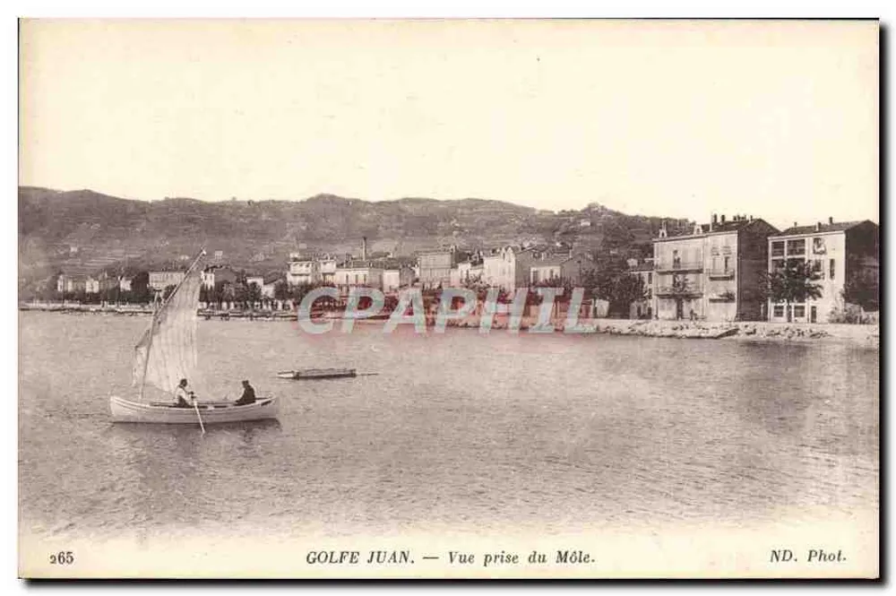 Golfe Juan — Vista tirada do Môle — ND. Phot. - Frente