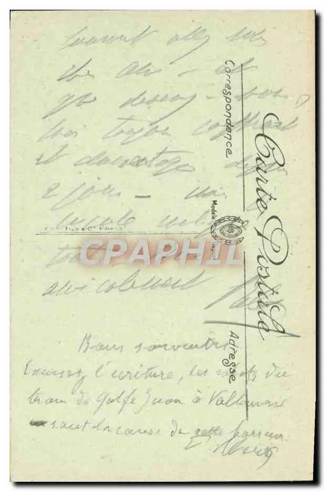 Golfe Juan — Bord de la Mer — LL. N°19 - Verso
