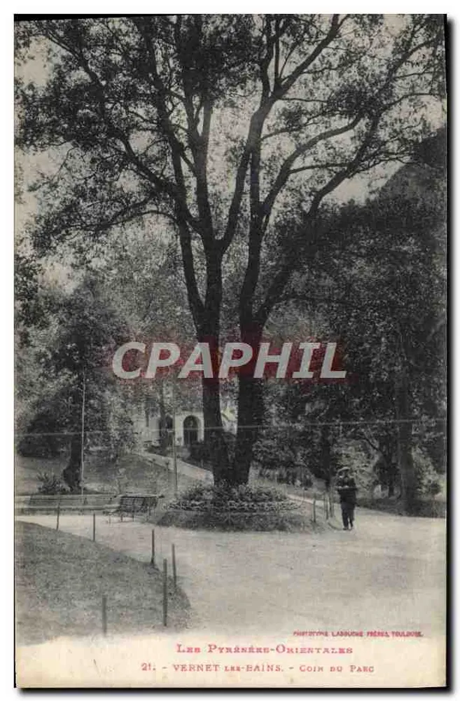 Vernet-les-Bains - Canto do Parque — Os Pirineus-Orientais, editada por Christophe Larouche Frères, Toulouse - Frente