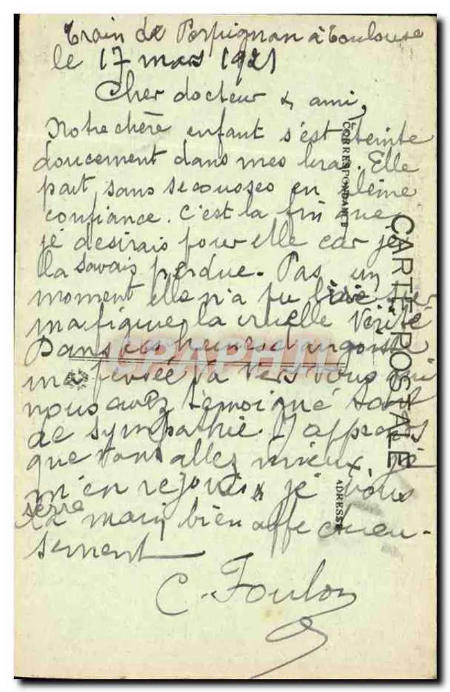 Perpignan — Os Platanes — Edit. L. Vergès, Perpignan, n°75 - Verso