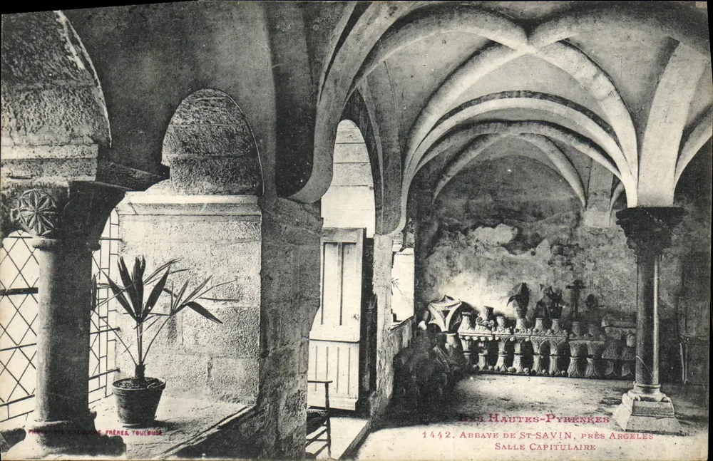 Abtei von St-Savin, Kapitelraum — Hautes-Pyrénées, 1442 — Photo-Die L'Académie Fréneux, Toulouse - Vorderseite