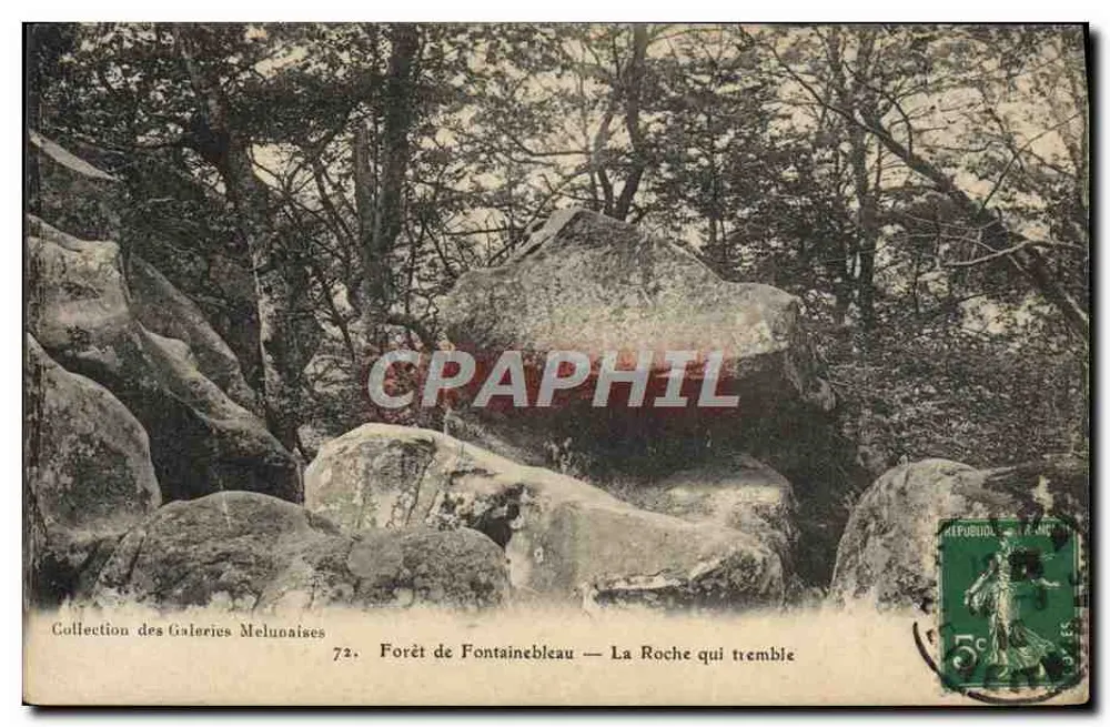 Forêt de Fontainebleau — La Roche qui tremble — Collection des Galeries Melunaises, n°72 - Vorderseite