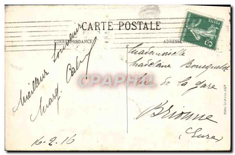 Paris (VIe) — Saint-Sulpice e a Praça — LL. n° 742 - Verso