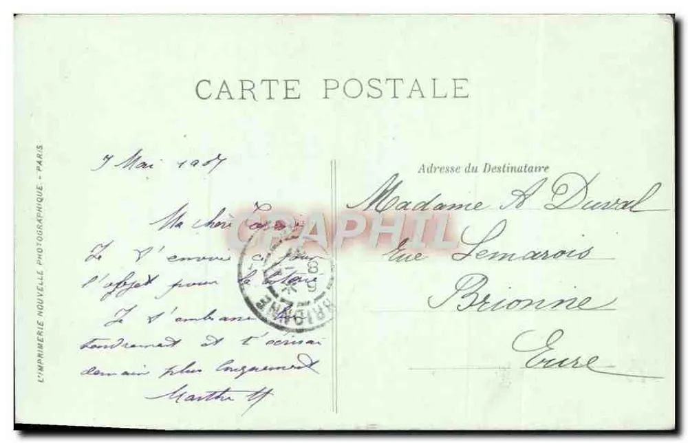 Paris — A Igreja de São Eustáquio — O Bénizas - Verso