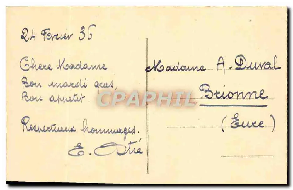 Paris — A Capela Santa — n°90 - Verso
