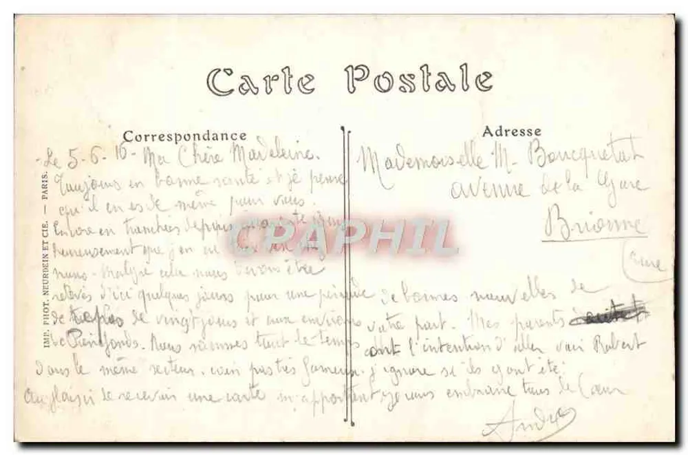 Schloss Compiègne — Schlafzimmer des Kaisers — ND Phot. - Rückseite