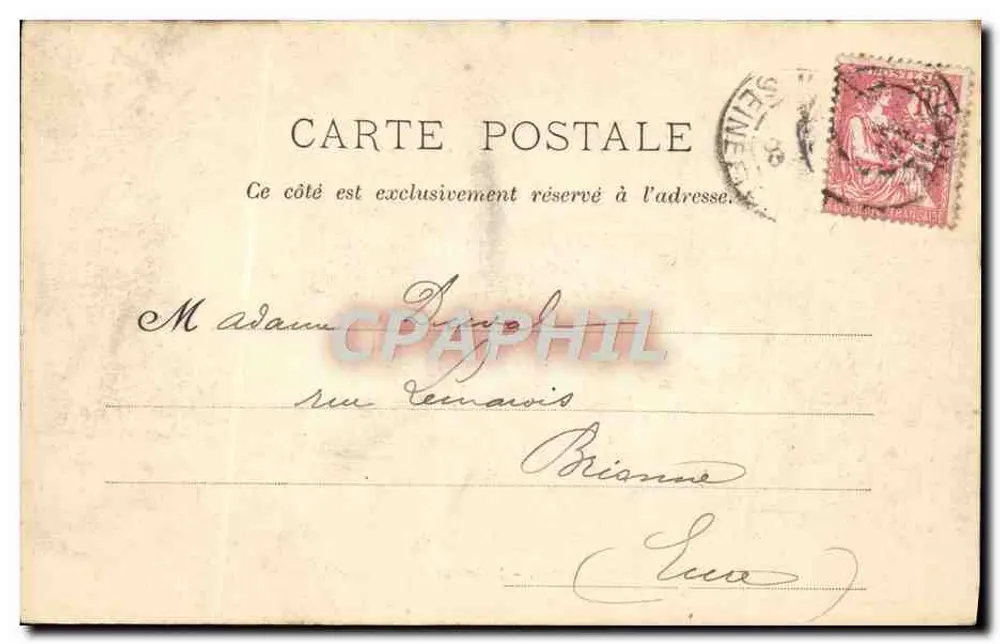 Fontainebleau — Innenansicht des Camps d'Avon — A. Siron, Barbizon (S.-et-M.) - Rückseite
