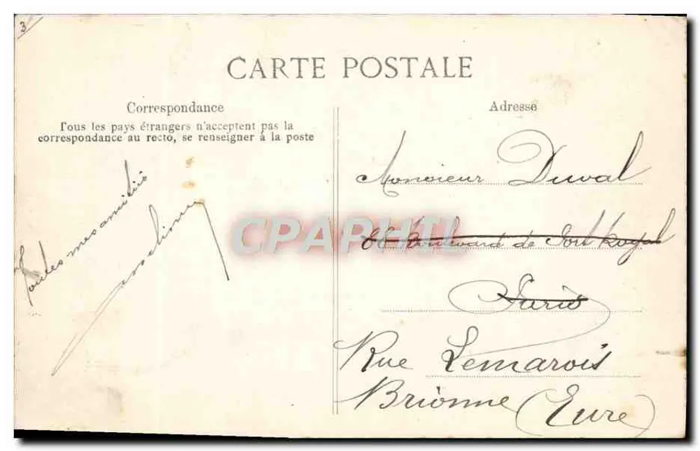 Wald von FONTAINEBLEAU — Kristallhöhle — Verlag ELD, Nr. 256 - Rückseite