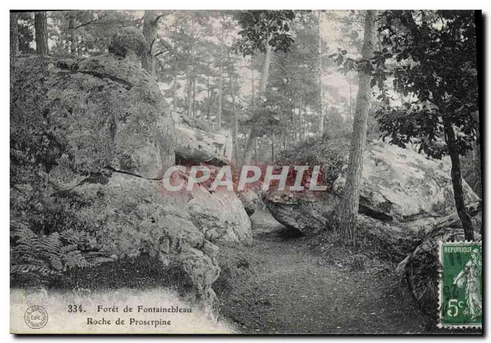 Floresta de Fontainebleau — Rocha de Proserpina — SIRGAL, n°334 - Frente