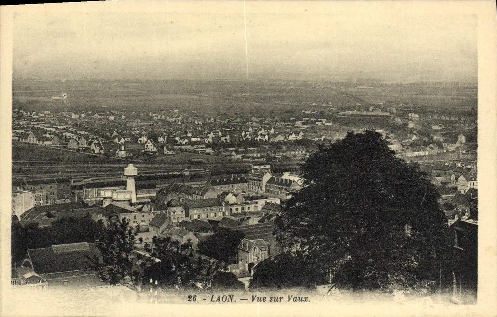 Laon - Vista sobre Vaux — G. Artanud, editor, Nantes, n°26 - Frente