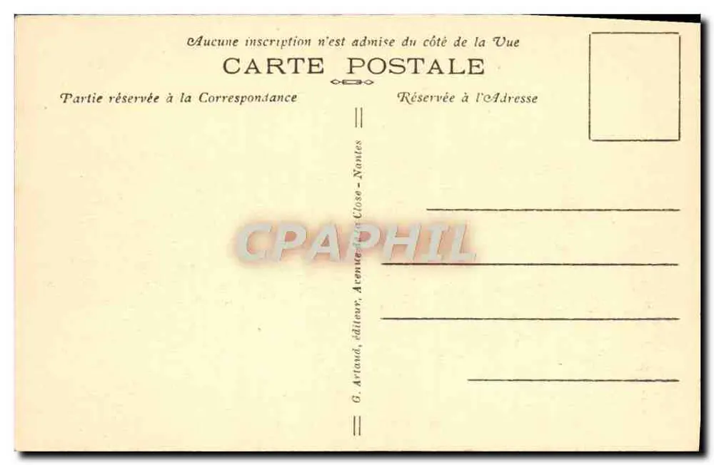 Laon - Vista sobre Vaux — G. Artanud, editor, Nantes, n°26 - Verso