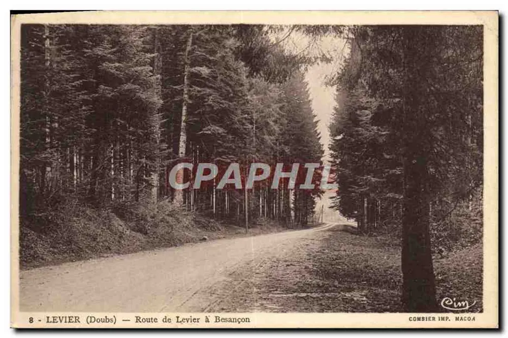 Leviers (Doubs) — Estrada de Levier a Besançon — Combier Imp. Maco A - Frente