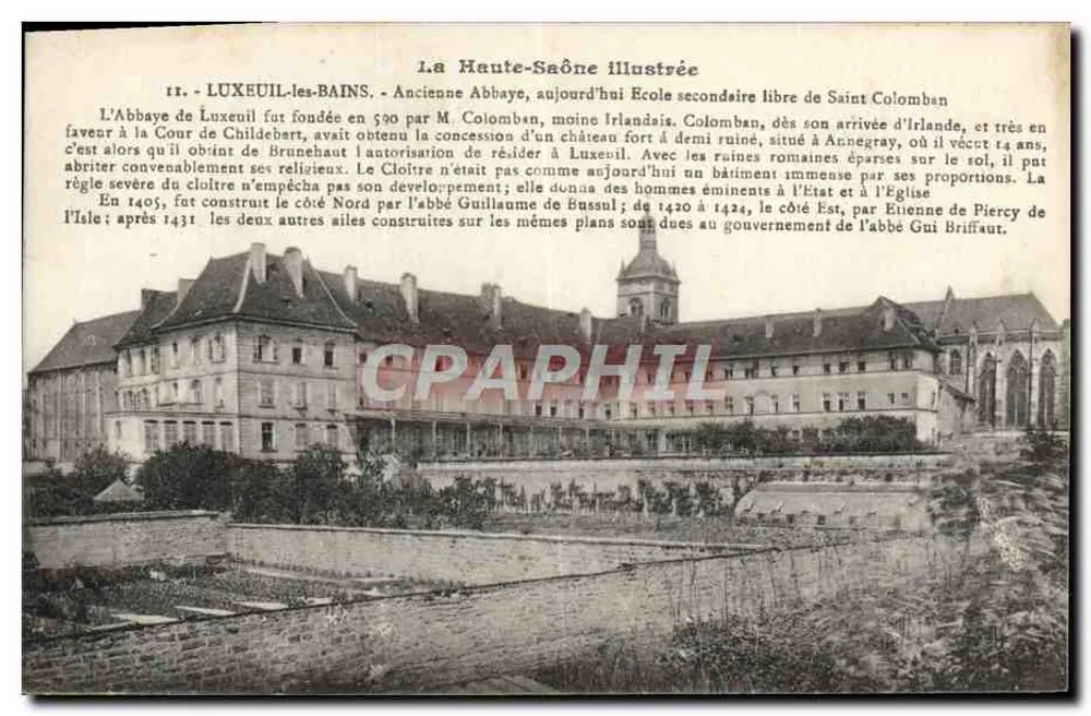 LUXEUIL-LES-BAINS — Alte Abtei, heute Sekundarschule Saint Colomban — La Haute-Saône illustrée - Vorderseite