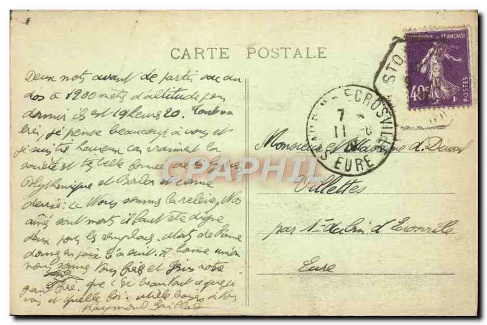 Arredores de GÉRARDMER — A Vale de Munster — Editor não identificado, número de série não visível - Verso