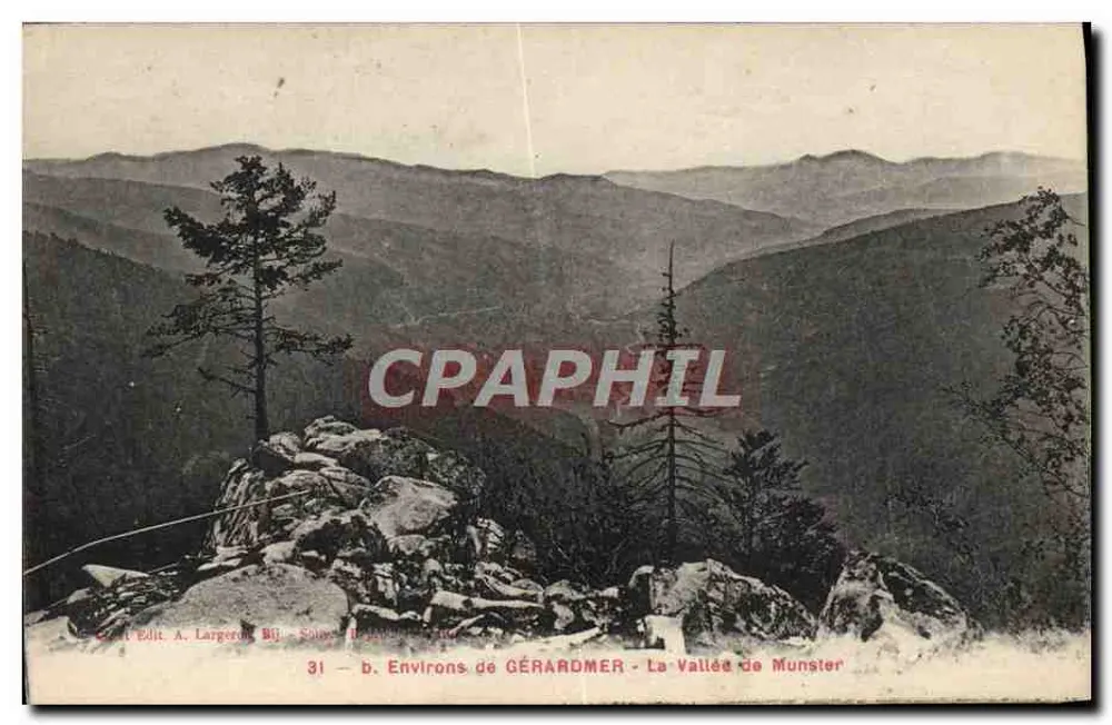 Arredores de GÉRARDMER - A Vale de Munster — Editor A. Largeron, Soly - Frente