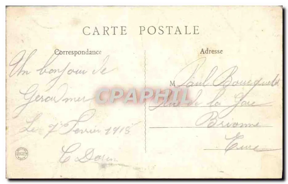 Yesoul - Ein Eckchen der Promenaden — B.F., PARIS — n°64 - Rückseite