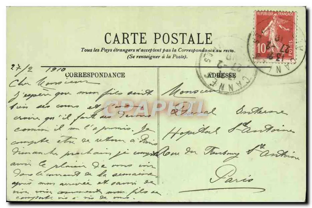 CANNES — Das Casino von der Promenade de la Croisette gesehen — LL. n°140 - Rückseite