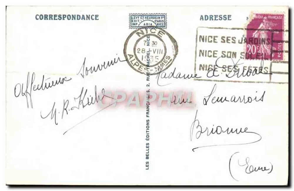 Nice — Le Jardin Albert Ier und das Palais de la Jetée — Ailia, n° 338 - Rückseite